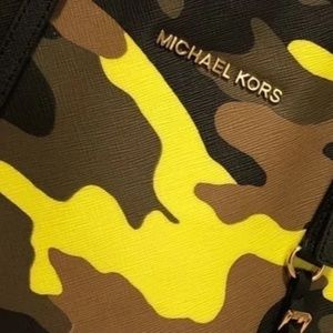 RARE MK CAMO  TOTE BAG -USED